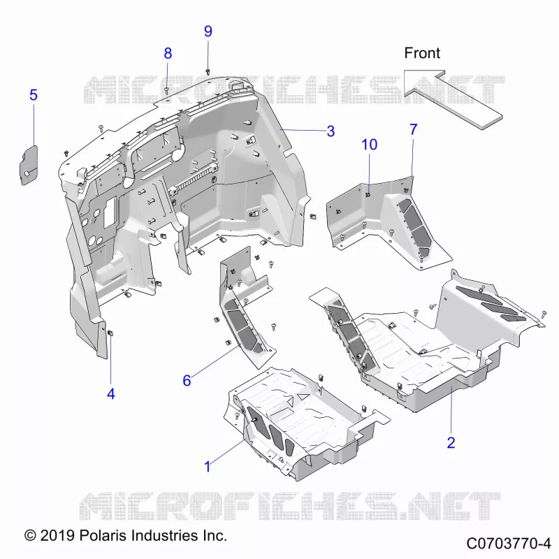 FLOOR PANELS, FRONT