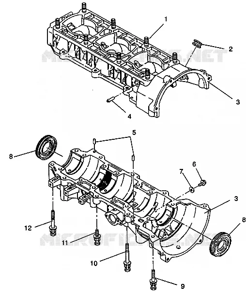 CRANKCASE ASSEMBLY XLT E940767,  XLT SP E940667    XLT SKS E940567 (49274227420032)
