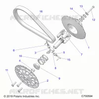 DRIVE TRAIN, SECONDARY CLUTCH