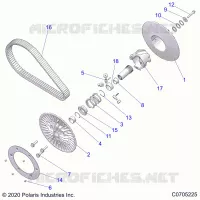 DRIVE TRAIN, SECONDARY CLUTCH