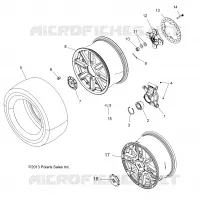 WHEELS, REAR AND HUB