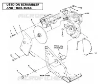RIGHT HAND GEARCASE   BRAKE MOUNTING. (4911991199037A)