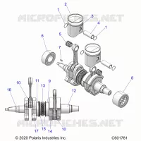 ENGINE, PISTON AND CRANKSHAFT