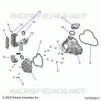 ENGINE, ALTERNATOR COVER HVAC