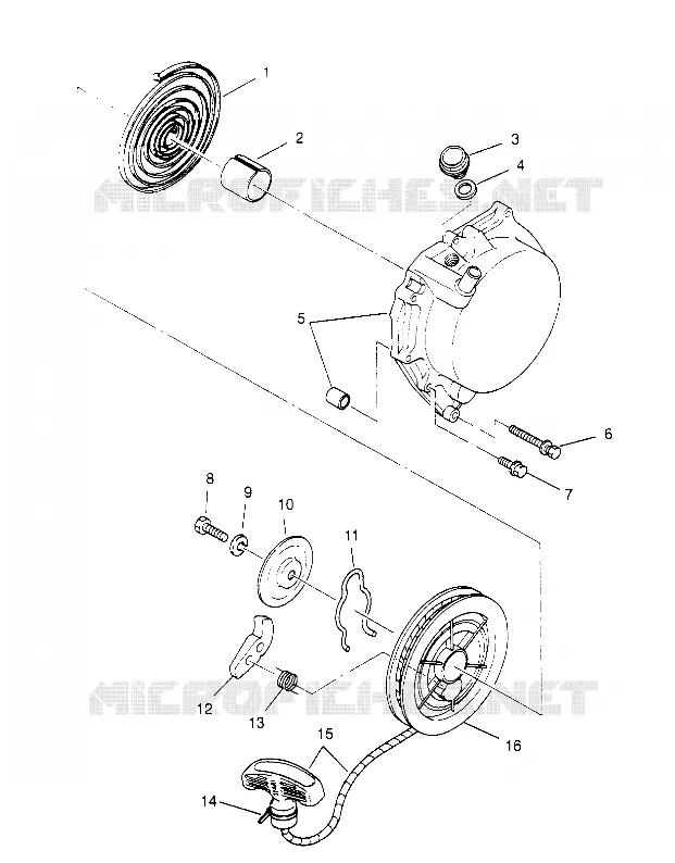 RECOIL STARTER SCRAMBLER W957840 (4927252725D004)