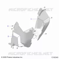 BODY, FRONT MUD GUARDS