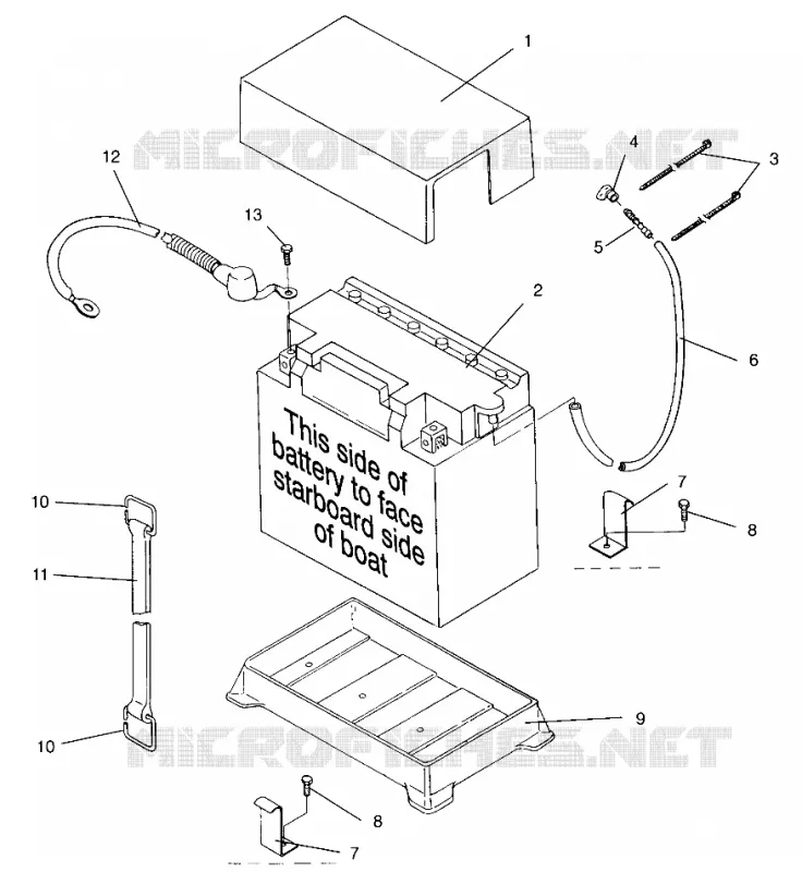 BATTERY BOX SL 650 STD B954358 (4932923292B005)