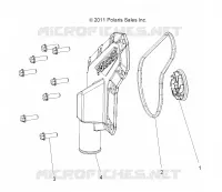 ENGINE, WATERPUMP IMPELLER AND COVER