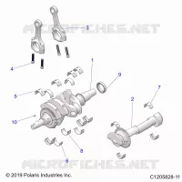 ENGINE, CRANKSHAFT AND BEARINGS