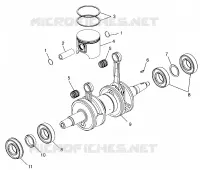 PISTON   CRANKSHAFT 700 RMK 0970966, 700 SKS 0970566 AND EUROPEAN 700 SKS (4938573857C009)