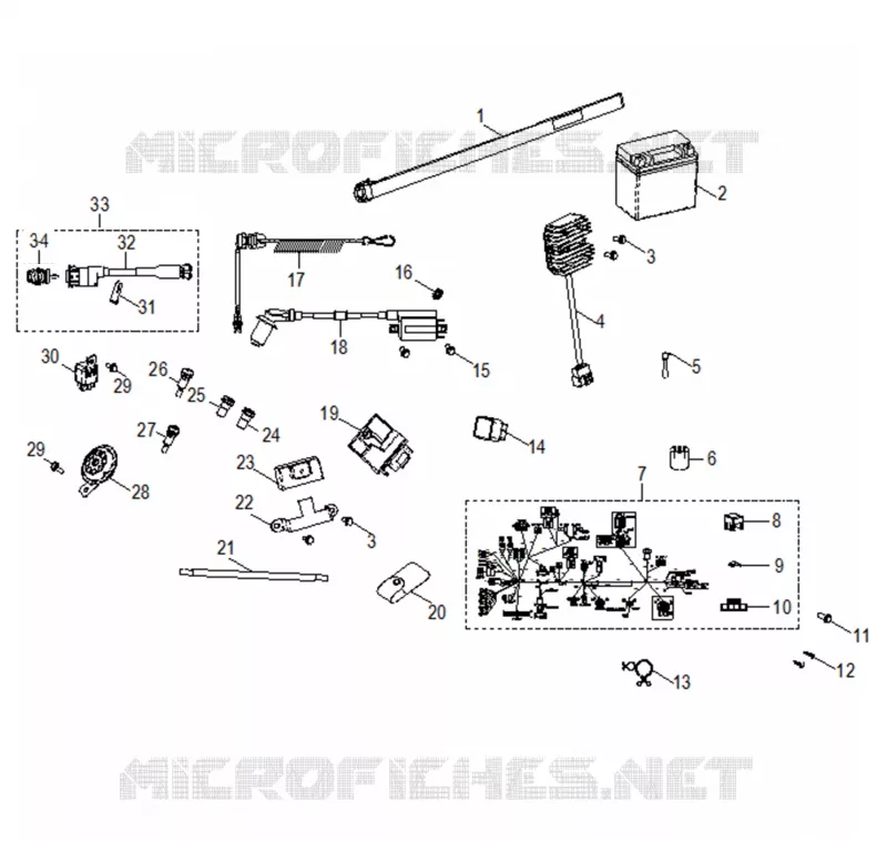 ELECTRICAL, SWITCHES, HARNESS AND INDICATORS
