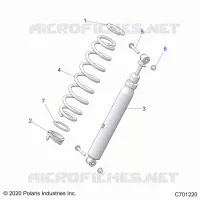 SUSPENSION, REAR SHOCK MOUNTING