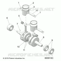 ENGINE, PISTON AND CRANKSHAFT
