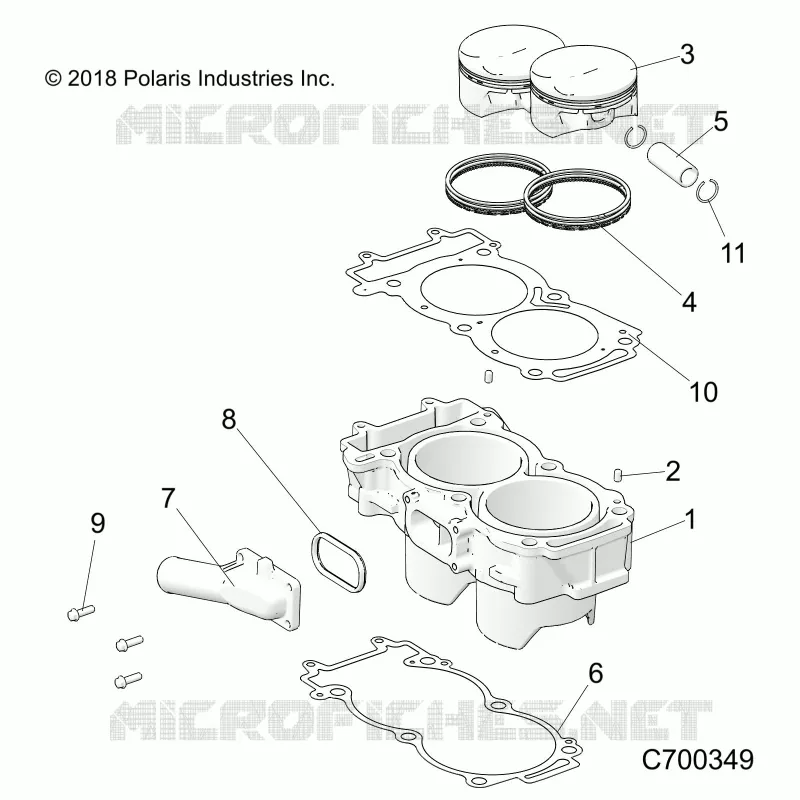 CYLINDER AND PISTON