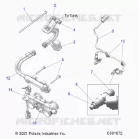 FUEL SYSTEM, RAIL, LINES AND THROTTLE BODY