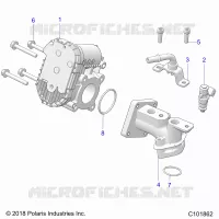 ENGINE, THROTTLE BODY AND FUEL RAIL