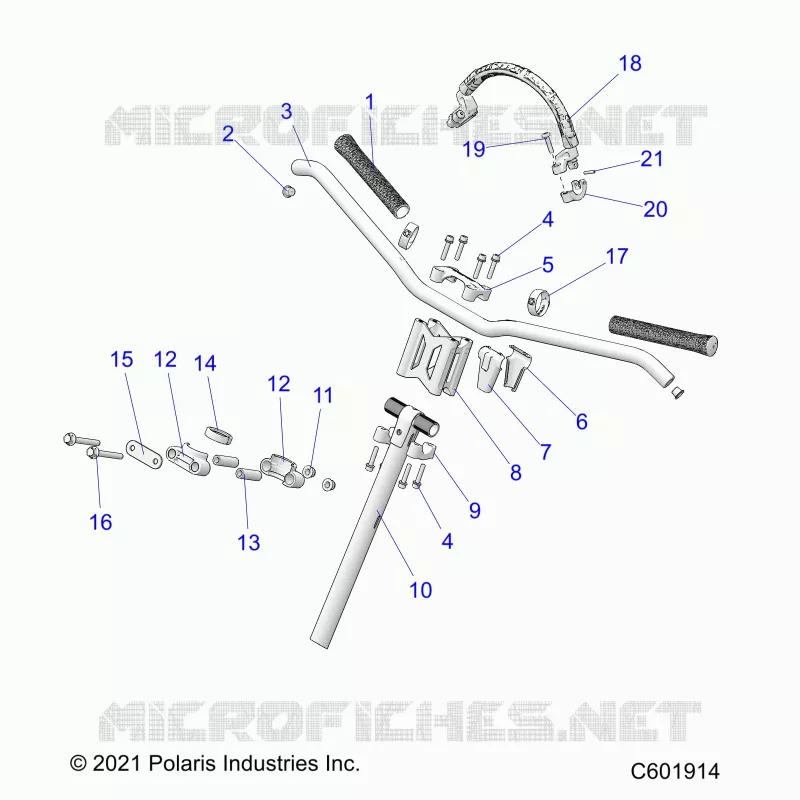 UPPER STEERING & HANDLEBAR ASM.