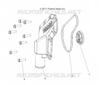 ENGINE, WATERPUMP IMPELLER AND COVER