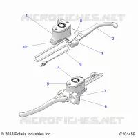 FRONT BRAKE BRAKE LEVER AND MASTER CYLINDER