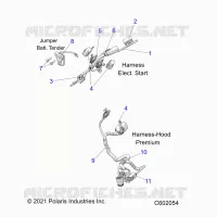 ELECTRICAL, WIRE HARNESS, HOOD, ELEC. START