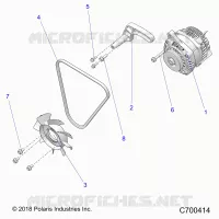 ENGINE, ENGINE, ALTERNATOR, FAN AND BELT
