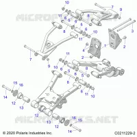REAR SUSPENSION CONTROL ARM, MOUNTING