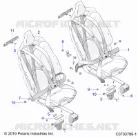SEAT BELT MOUNTING, FRONT, 6 POINT