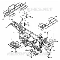 BUMPER / RACKS MOUNTING MAGNUM 2X4 W98AA42A (4945524552A007)