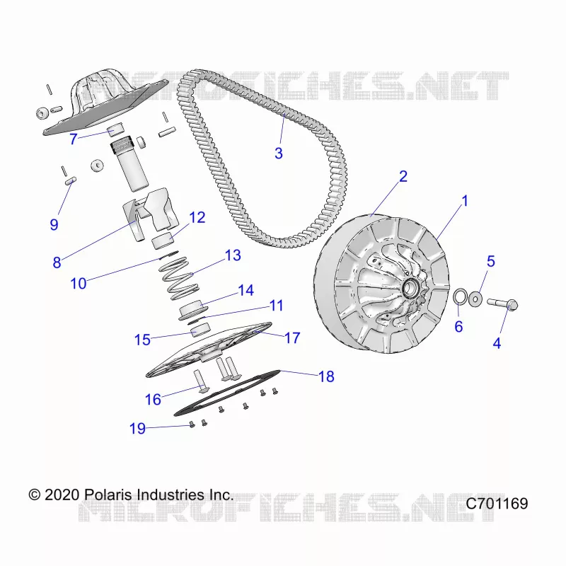 DRIVE TRAIN, SECONDARY CLUTCH