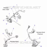 ELECTRICAL, WIRE HARNESS, HOOD, ELEC. START