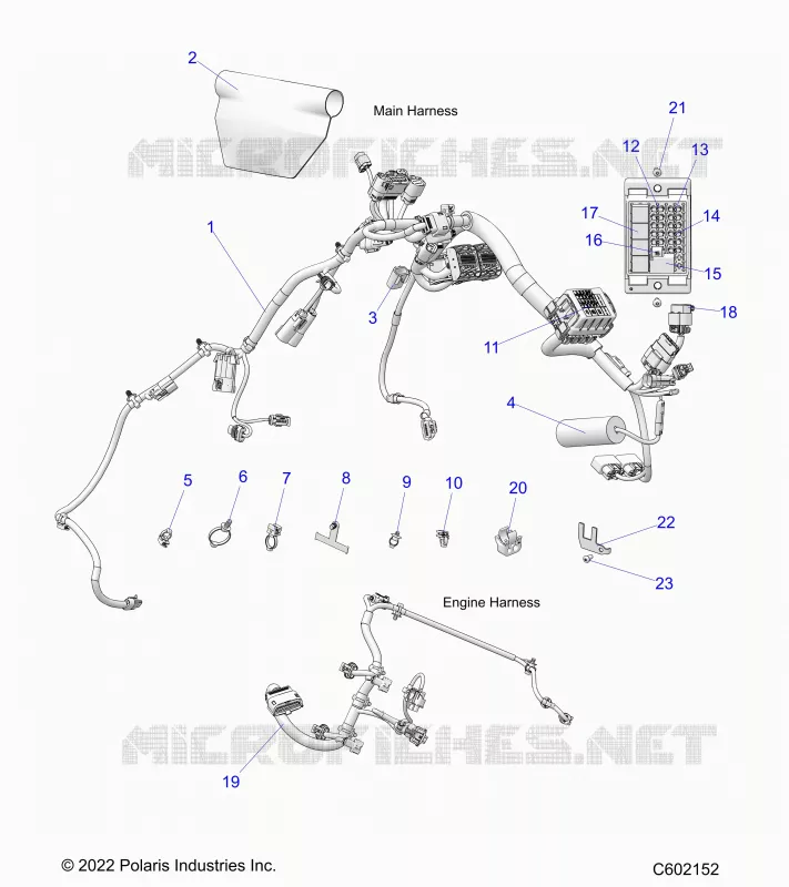 ELECTRICAL, WIRE HARNESS,CHASSIS/FUSE BLOCK, ENGINE