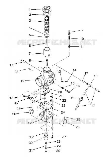 CARBURETOR CLASSIC / 0930864 AND  CLASSIC TOURING / 0930865 (4922952295038A)