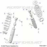 REAR SUSPENSION SHOCK AND MOUNTING