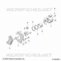 BRAKES, BRAKE FRONT BRAKE CALIPER (TO 8/16/2021)