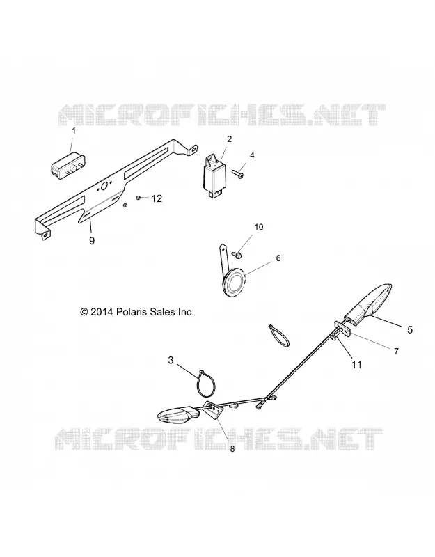 LICENSE PLATE LAMP LIGHT, TURN SIGNAL AND HORN