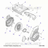 ENGINE, BLOWER HOUSING AND RECOIL STARTER