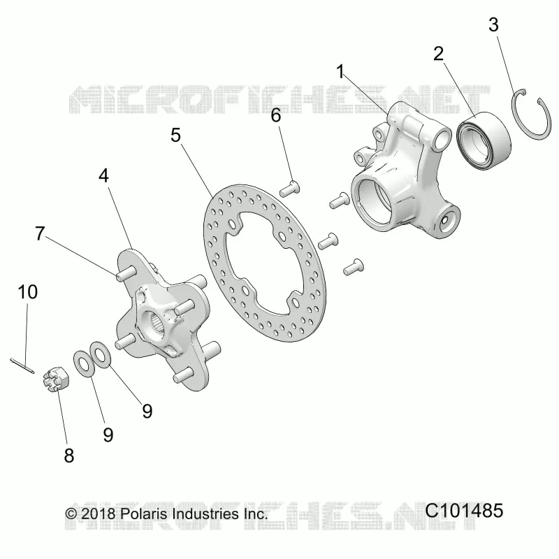 REAR SUSPENSION HUB AND BEARING CARRIER