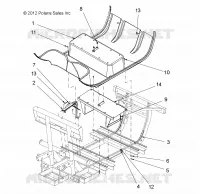 FLOOR PANEL, PLASTIC, 4 PASSENGER