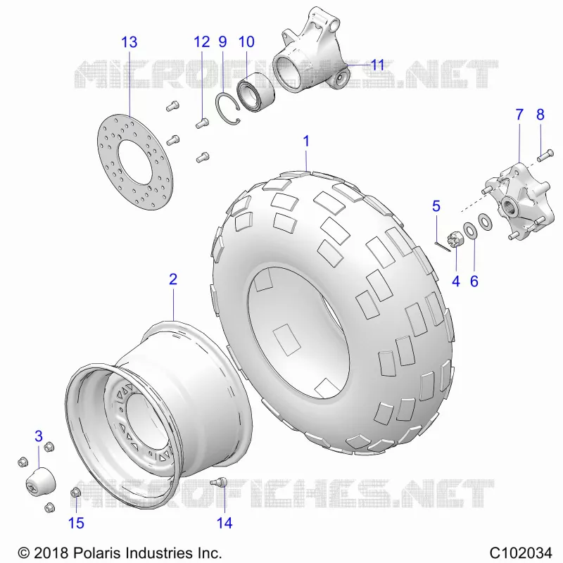 WHEELS, REAR TIRE AND BRAKE DISC