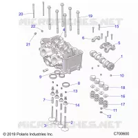 ENGINE, CYLINDER HEAD AND VALVES