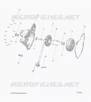 ENGINE, STATOR COVER AND FLYWHEEL
