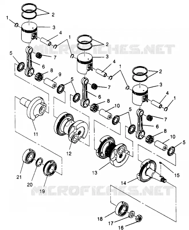 PISTON   CRANKSHAFT  XLT 0970756, XLT SKS 0970556, AND XLT RMK 0970956 (4937693769D001)