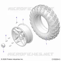 WHEELS, FRONT TIRE