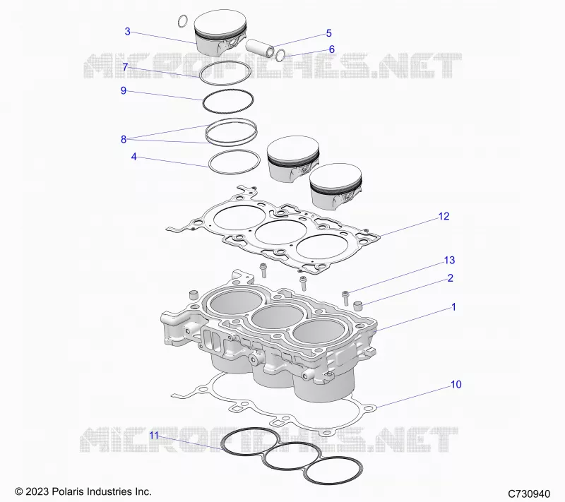 CYLINDER AND PISTON