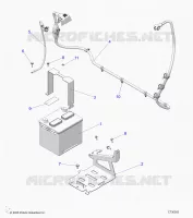 ELECTRICAL, BATTERY WITH CABLES, 12V