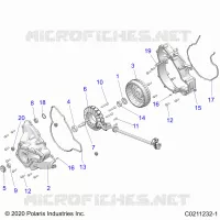ENGINE, STATOR COVER AND FLYWHEEL