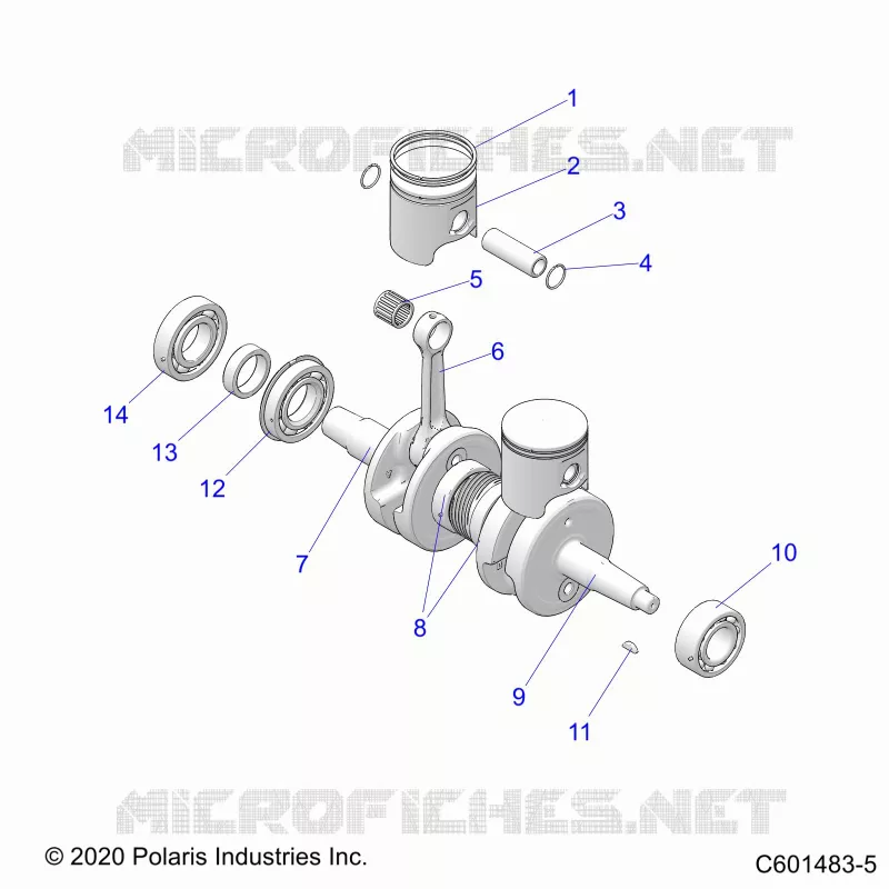 ENGINE, PISTON AND CRANKSHAFT