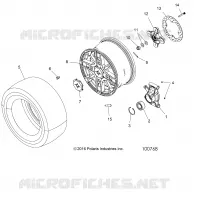 WHEELS, REAR AND HUB