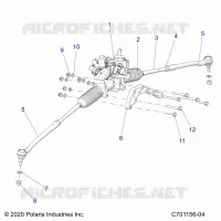 STEERING GEAR BOX W/EPS AND RELATED