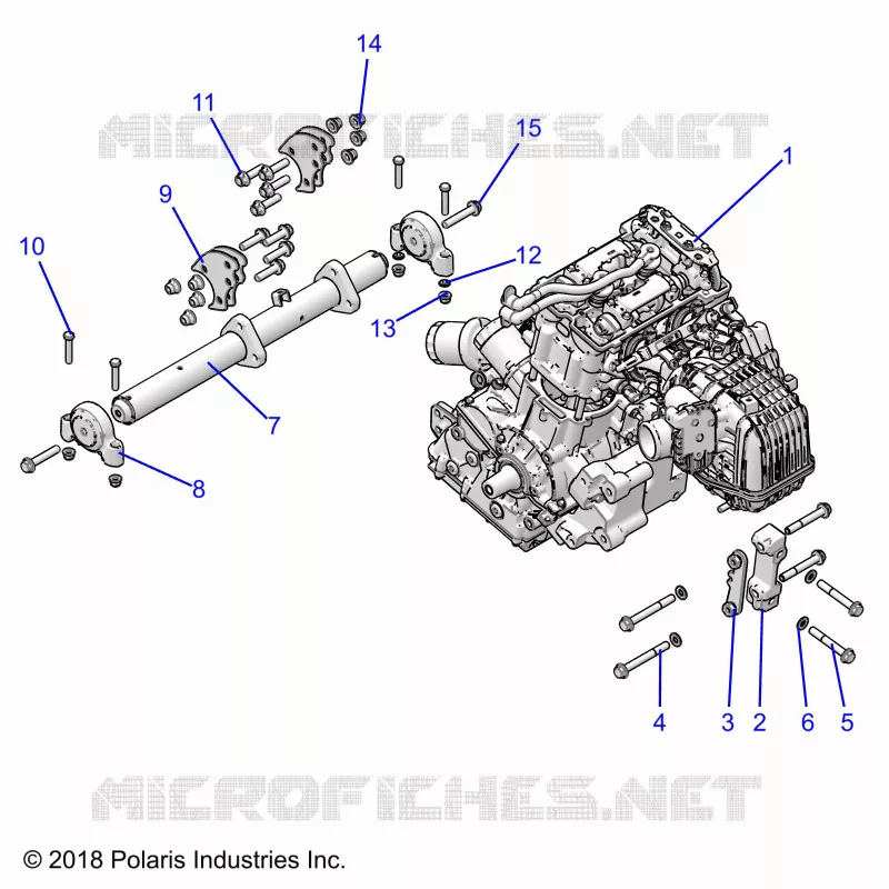 ENGINE, MOUNTING & LONG BLOCK